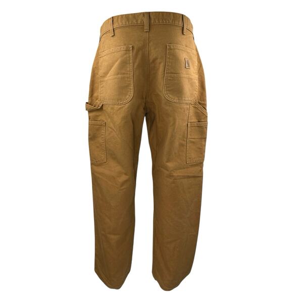 Carhartt B11 Brown Washed Duck Loose Fit Straight Baggy Work Utility Pants 34x30 - Picture 3 of 5